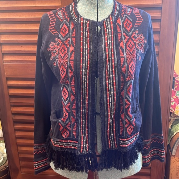 Embroidered Johnny Was bolero style jacket - Picture 1 of 6